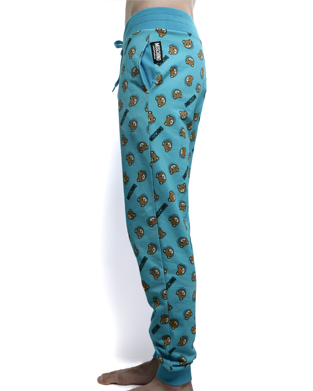 MOSCHINO UNDERWEAR Moschino Underwear Leopard Logo Track Pants