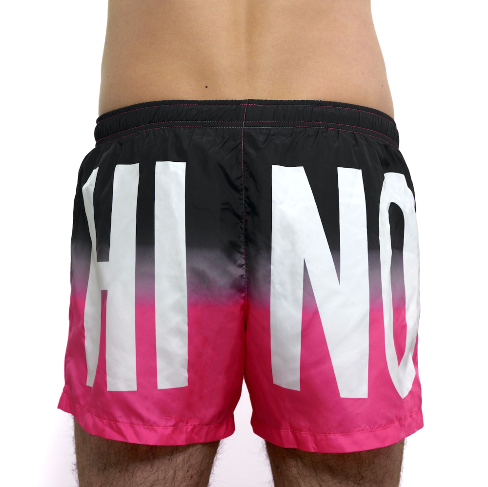 Pink moschino swim hot sale shorts