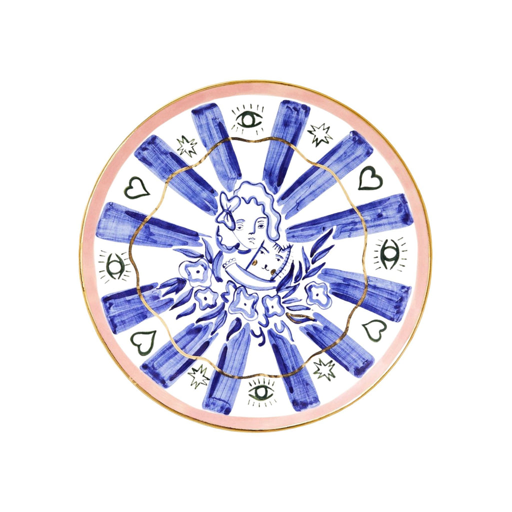 Gunia Ceramic Plate with the Image of a Girl