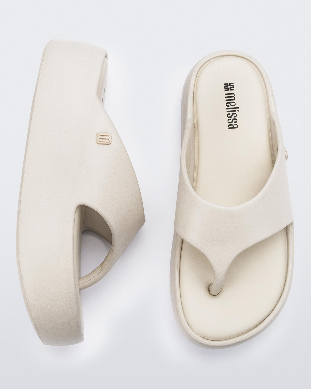 MELISSA FREE PLATFORM THONG - BEIGE