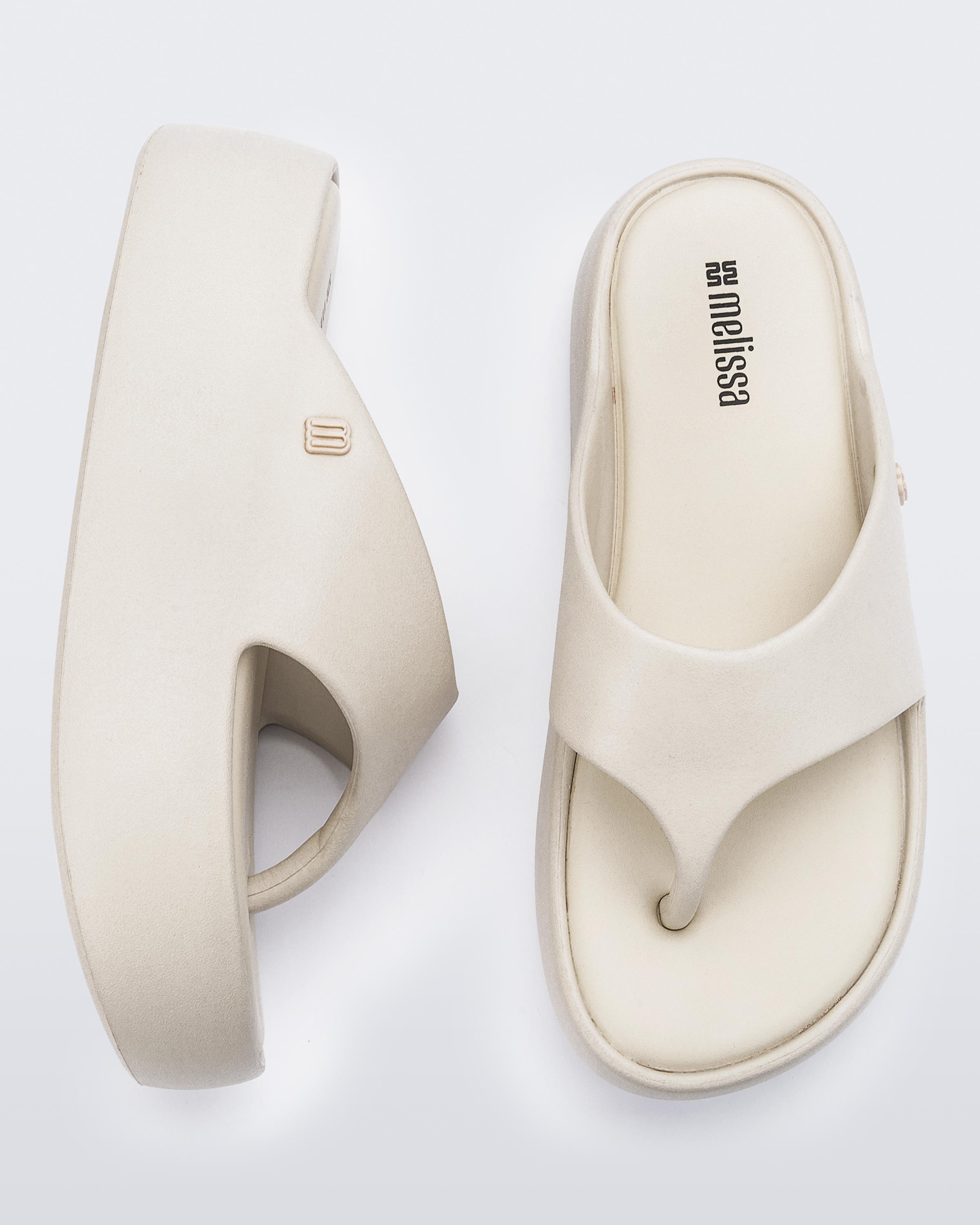 MELISSA FREE PLATFORM THONG - BEIGE