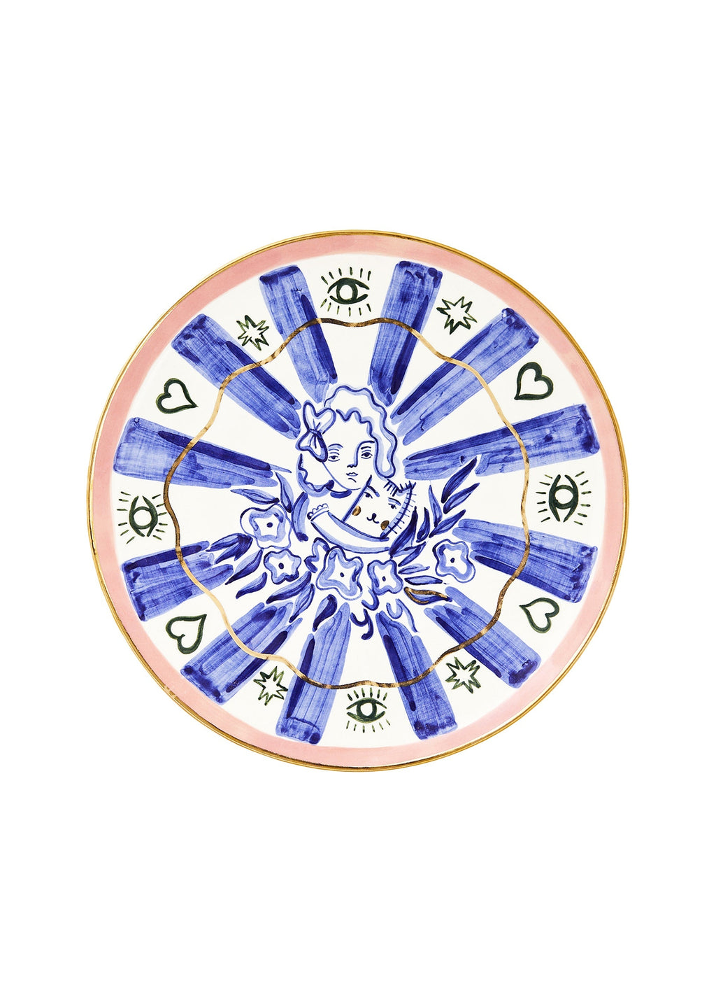Gunia Ceramic Plate with the Image of a Girl