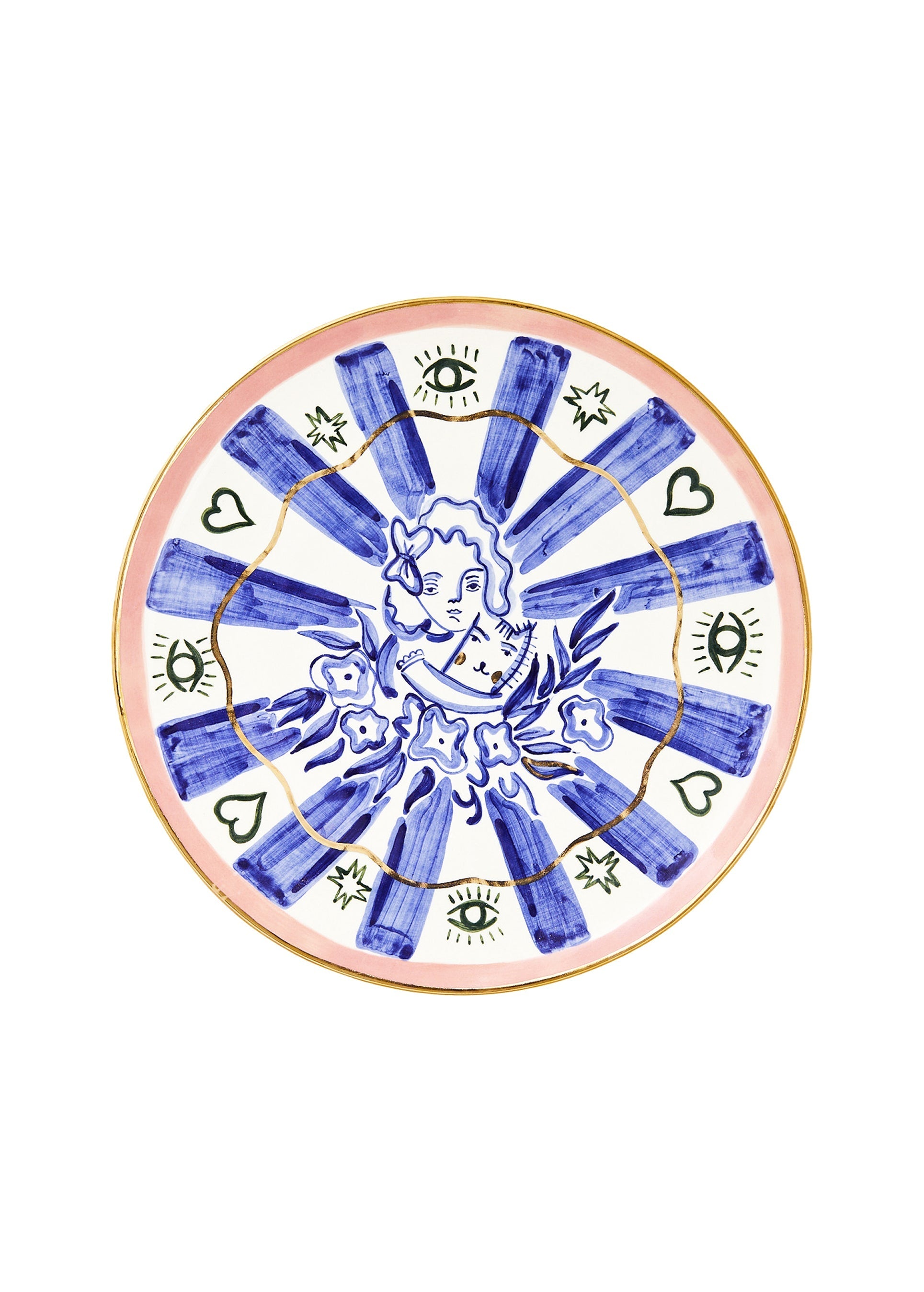 Gunia Ceramic Plate with the Image of a Girl