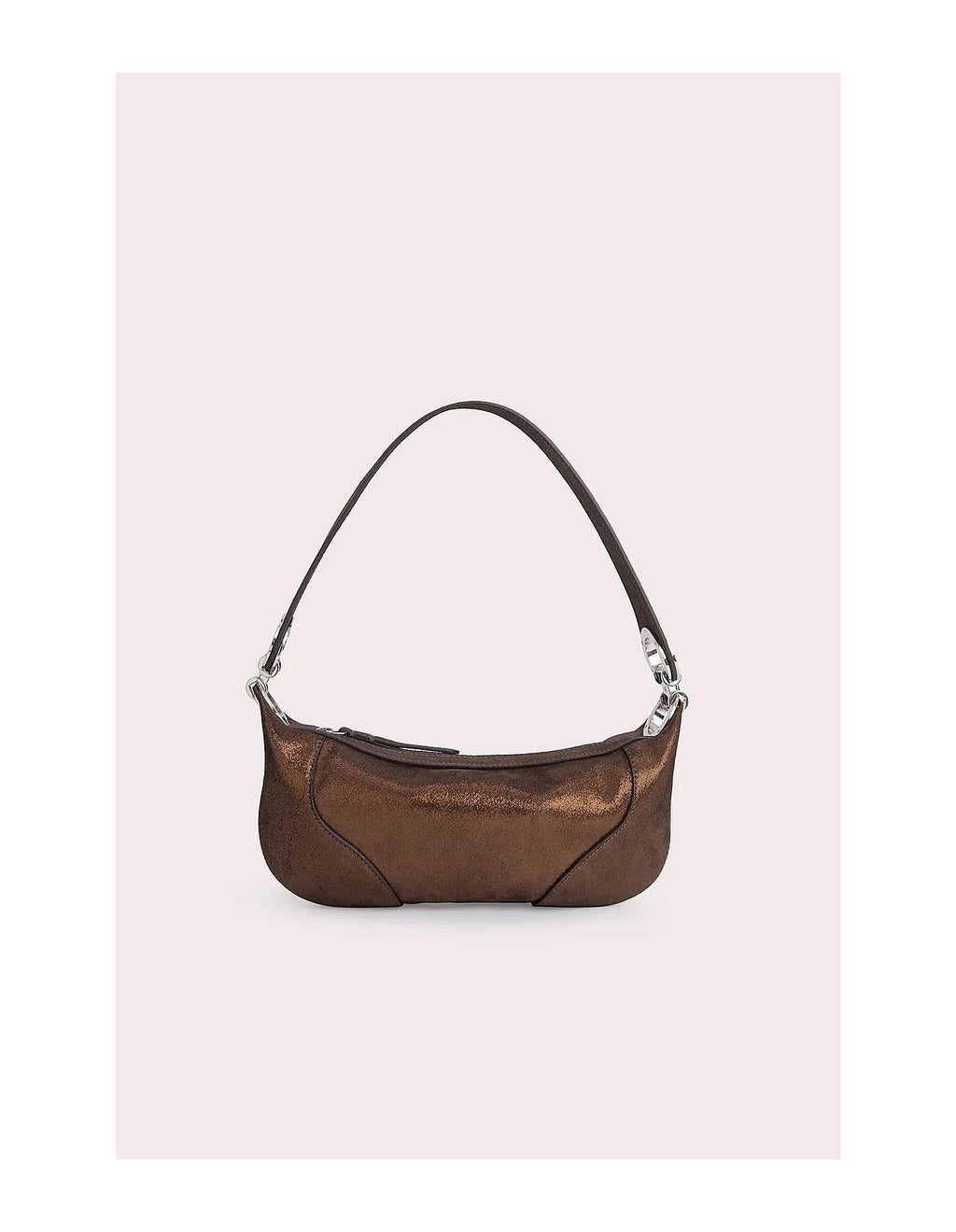 By Far Mini Amira Bear Jeans Lame Leather