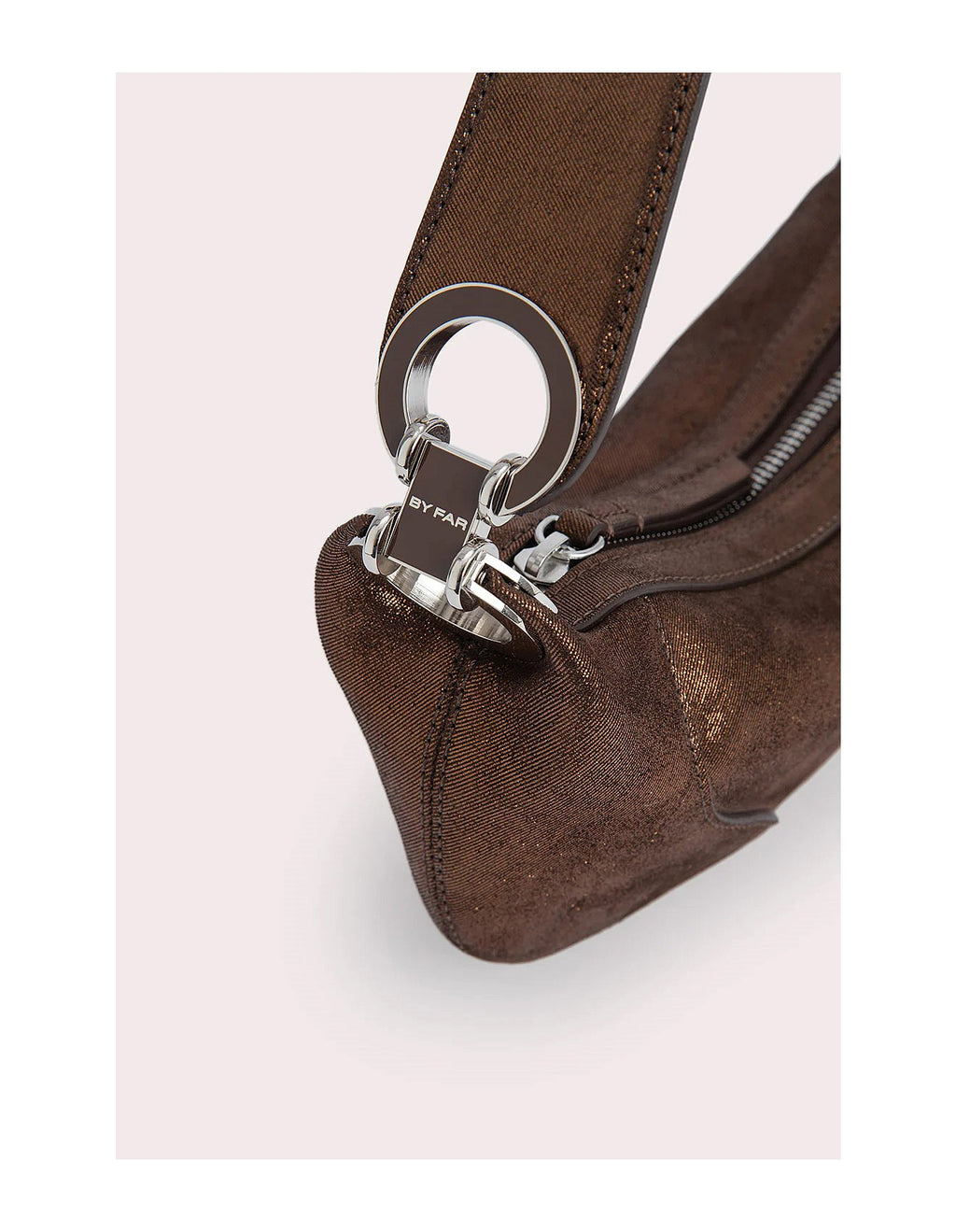 By Far Mini Amira Bear Jeans Lame Leather