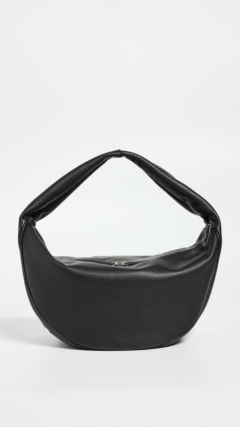 By Far Maxi Cush Black Small Grain Calf Leather