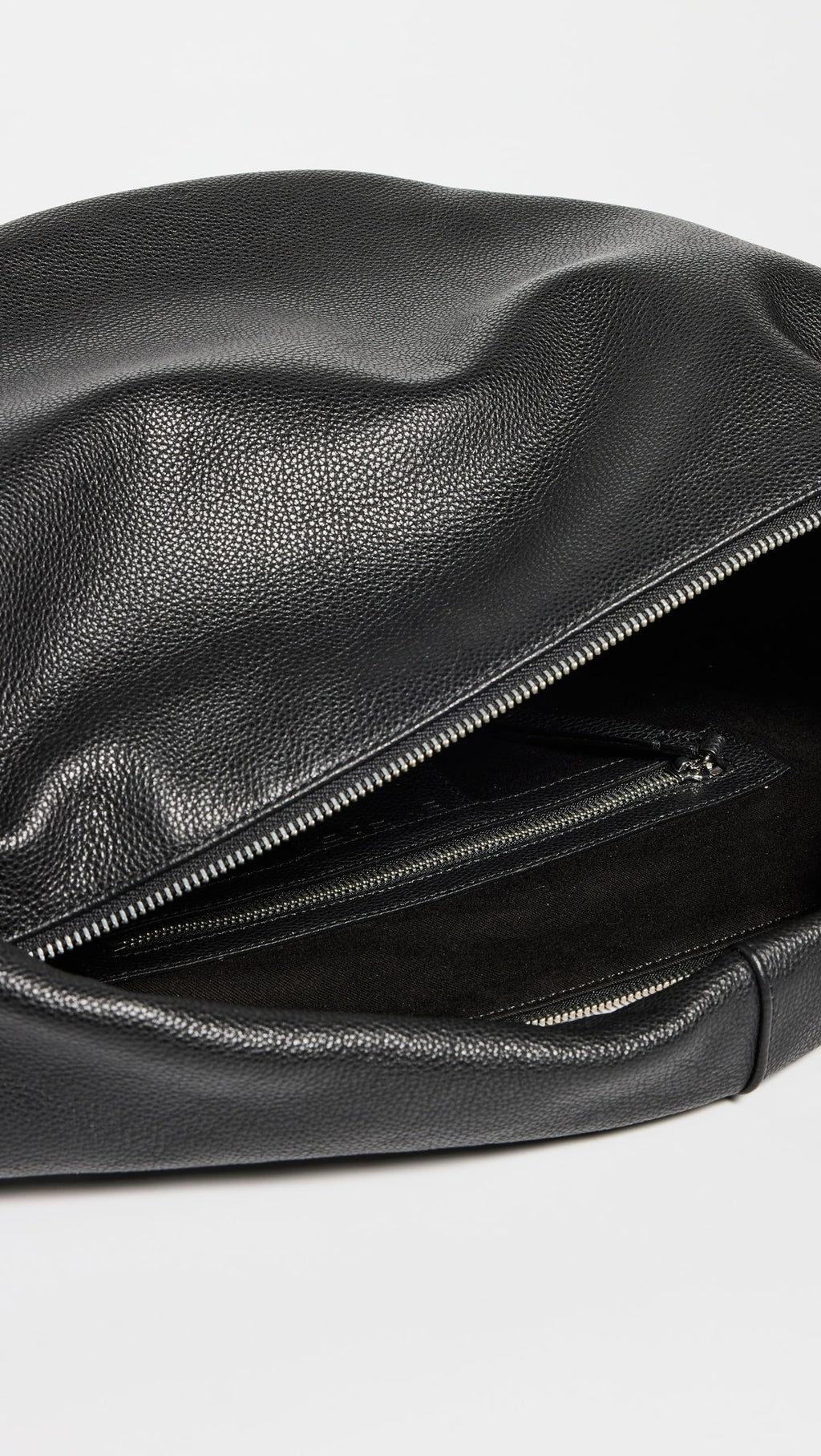 By Far Maxi Cush Black Small Grain Calf Leather