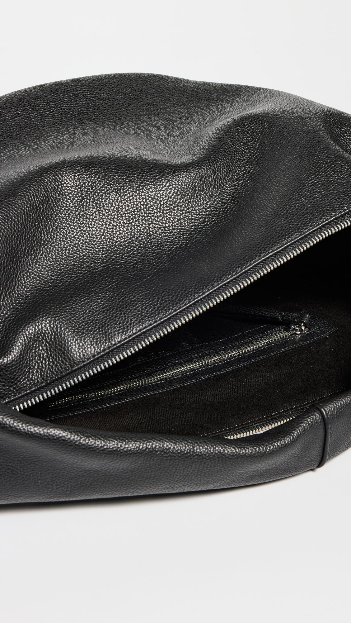 By Far Maxi Cush Black Small Grain Calf Leather