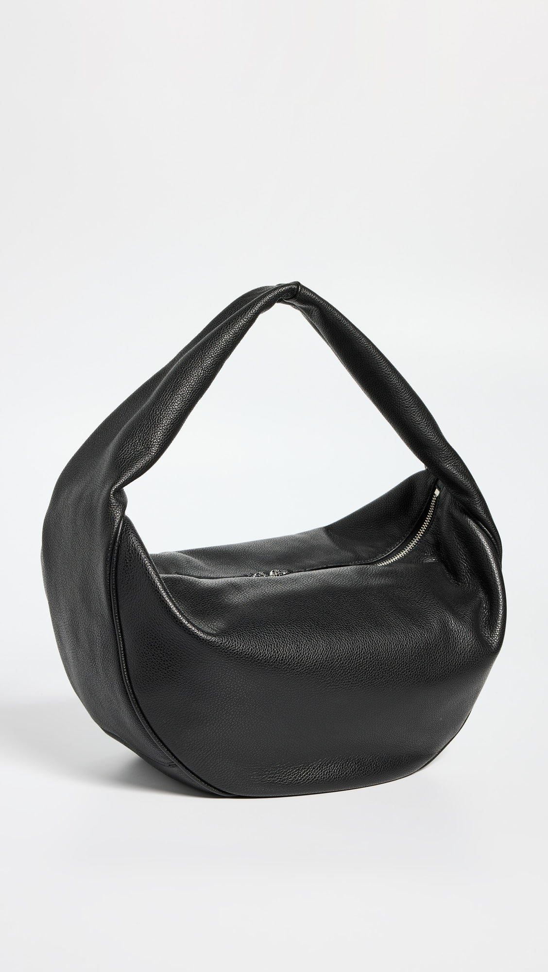 By Far Maxi Cush Black Small Grain Calf Leather