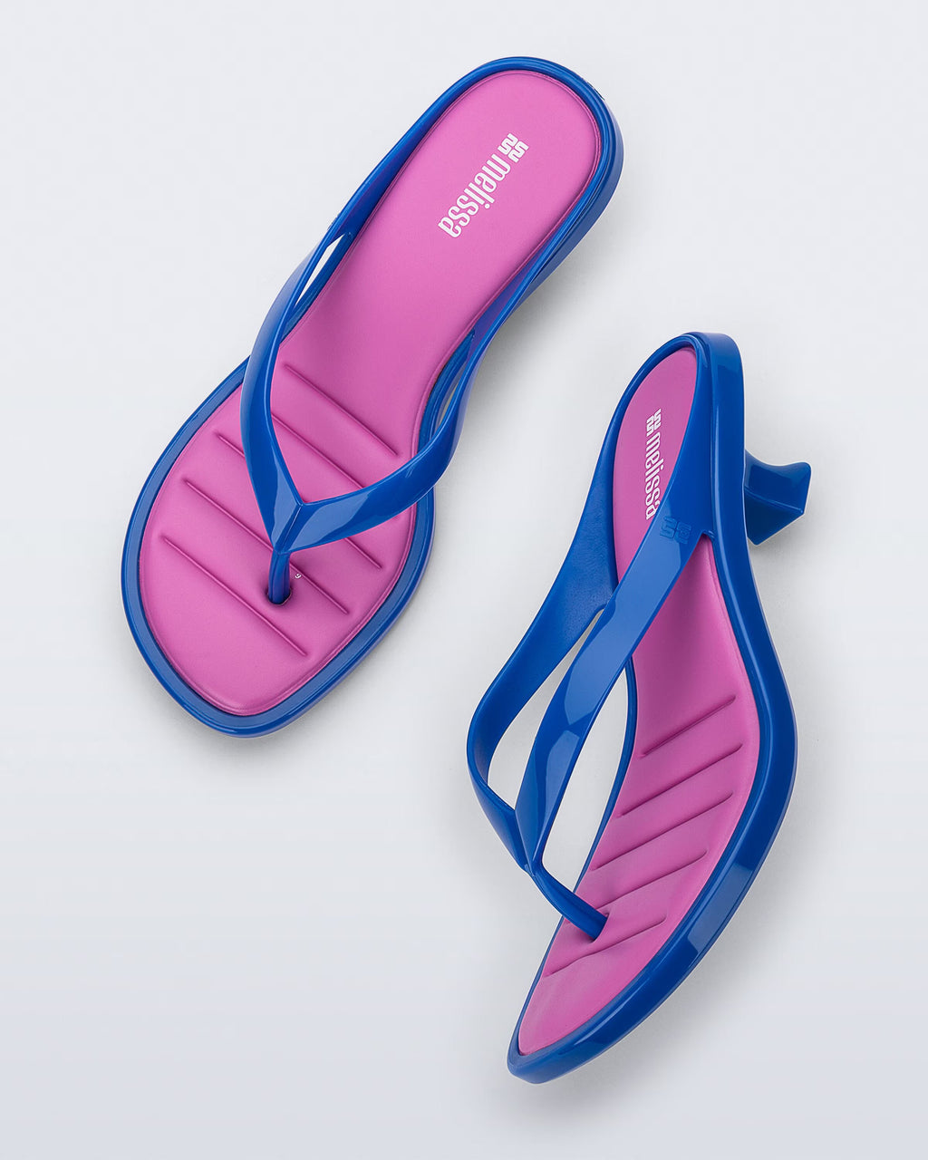 Melissa Thong Kitten Heel  Blue