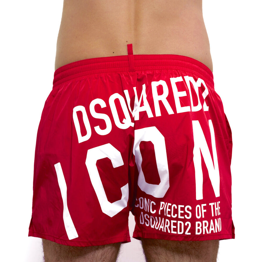 DSQUARED2 ICON-Print Midi Swim Shorts