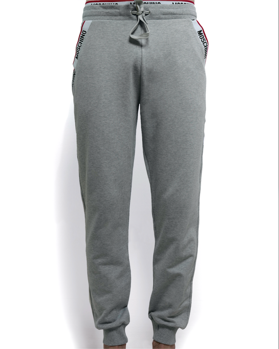 Moschino grey shop tape joggers