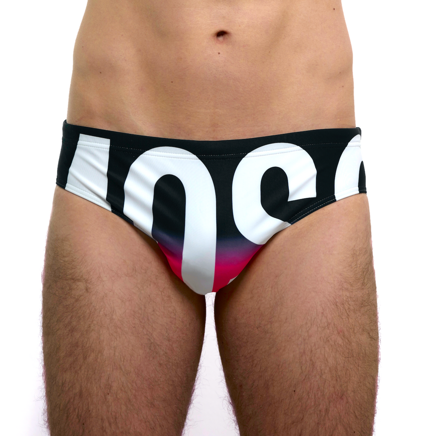 MOSCHINO Fluoro Fade Logo Swim Briefs