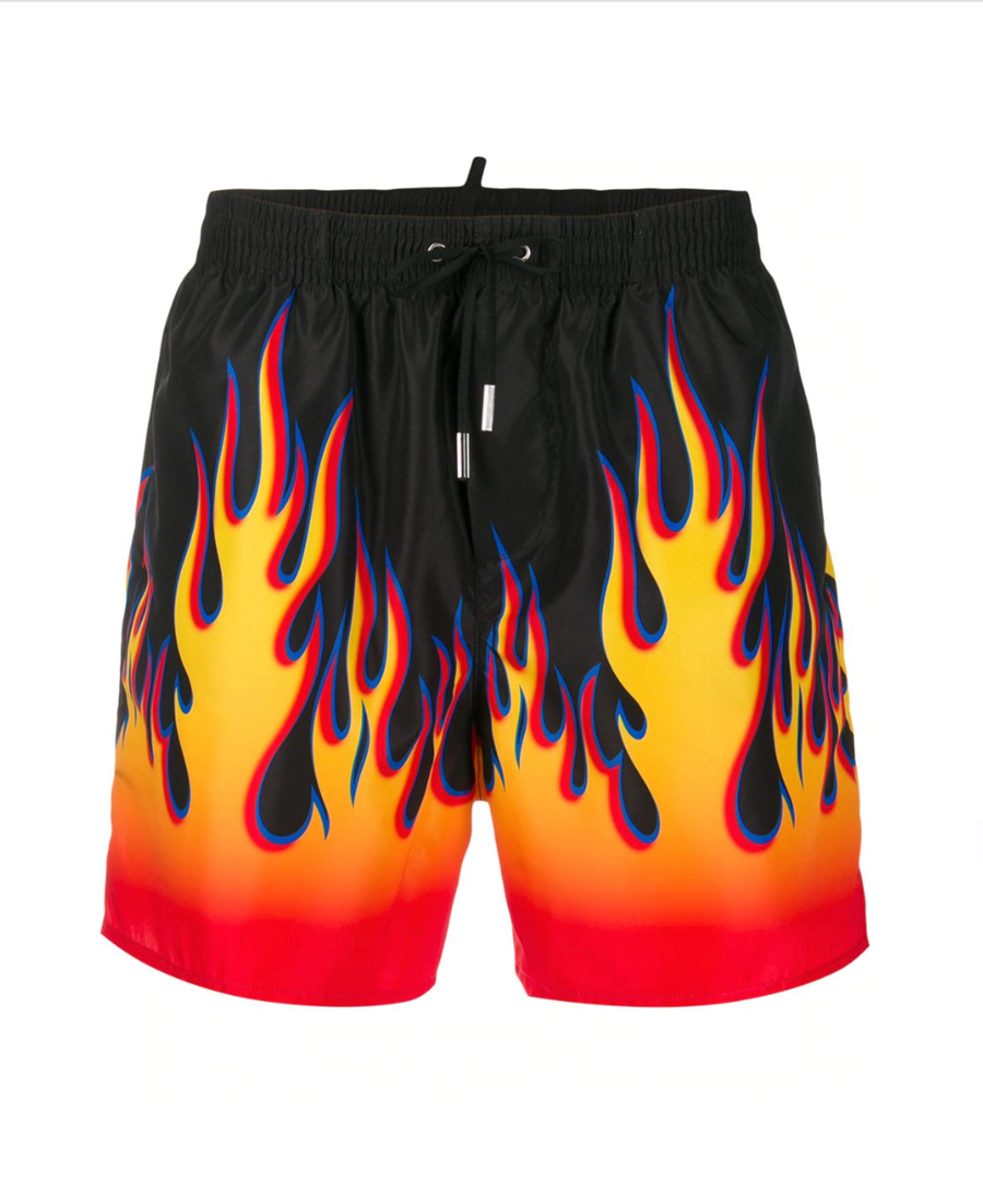 DSQUARED2 Flame-Print Board Shorts