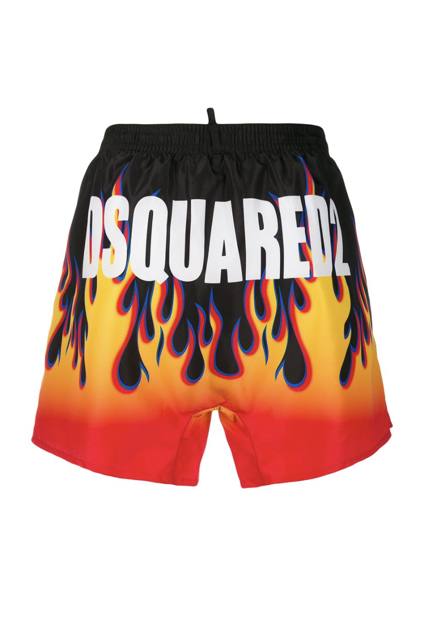 DSQUARED2 Flame-Print Board Shorts